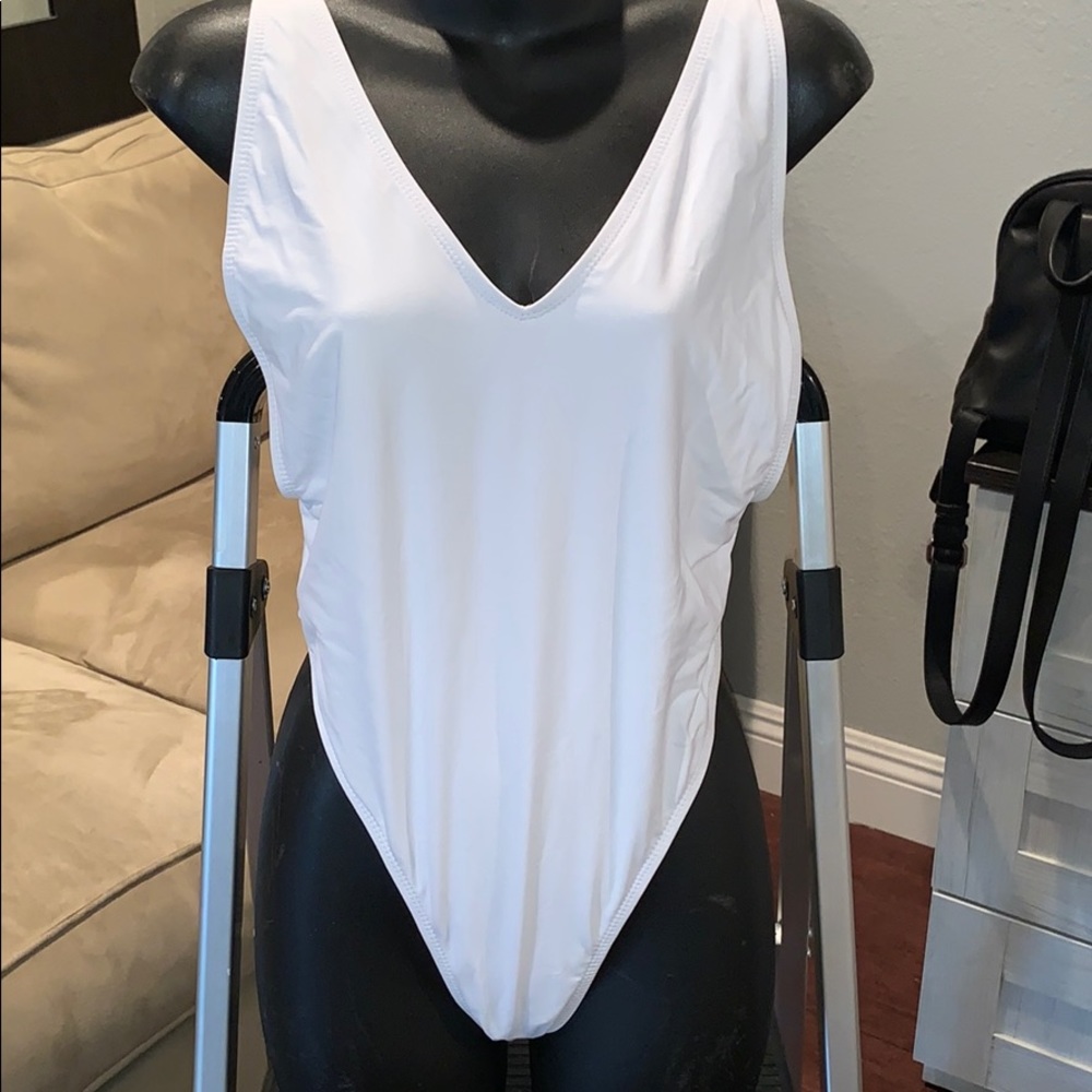 White thong bathing suit